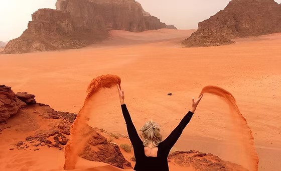Rock formations in Wadi Rum